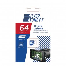 VIDEO MICRO SD-КАРТА 64GB класс 10 SILVERSTONE F1 Speed Card (90Mb)