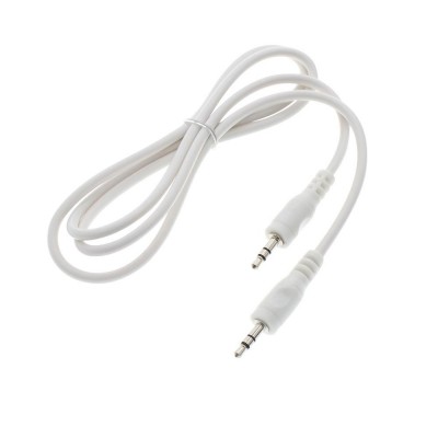 Кабель KICX AUX 35JJ-1-SS-WH (1м) миниджек 3.5 Jack - 3.5 Jack