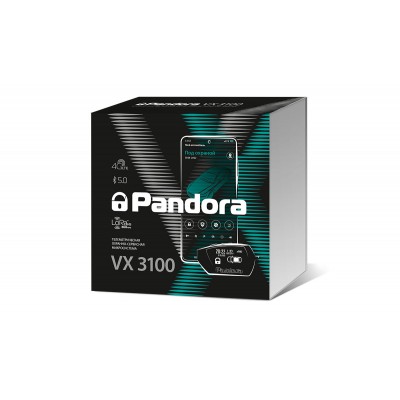Сигнализация с автозапуском Pandora VX-3100 v2 (4G, BT, брелок)